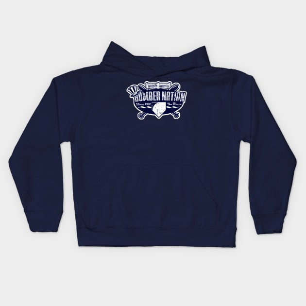 Bronx Bombers Nation Distressed Kids Hoodie by PopCultureShirts